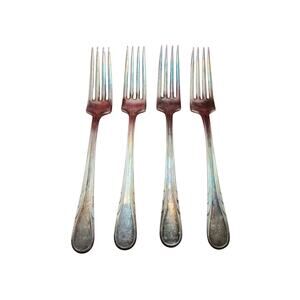 International Silver Argyle 1938 Silverplate Dinner Forks 7.5” Lot of 4 Vintage